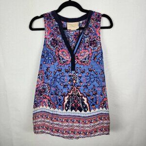 Anthropologie Vanessa Virginia 100% Silk Blouse S